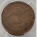 AUSTRALIA 1948 . HALF  1/2 PENNY . ERROR . MIS-TRIKE